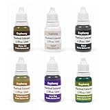 Eupheng Natural Series Plastisol Colorant Set for Making Soft Plactic Fishing Lures, 6 Subtle Realistic Colors for Finesse Baits in Clear Water, 1/3oz Bottles