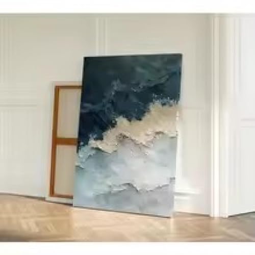 Affiches de paysage marin XINBAO | Toile vagues océan bleu et vert pour salon 50x70cm