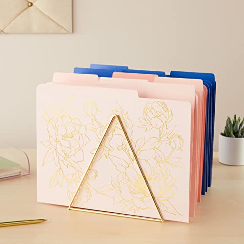 12 Pack Decorative Floral File Folders For Women With Gold Foil Accents, 1/3 Cut Tab Letter Size For Office Supplies (3 Colors, 11.5 X 9.5 In) #TOP1
