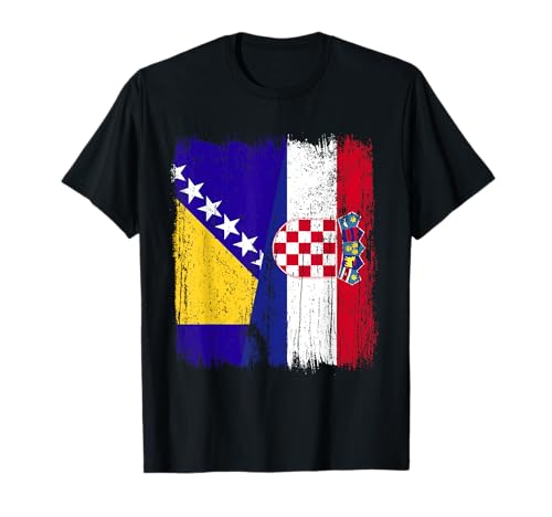 Bosnia y Herzegovina Croacia Media Bandera Camiseta