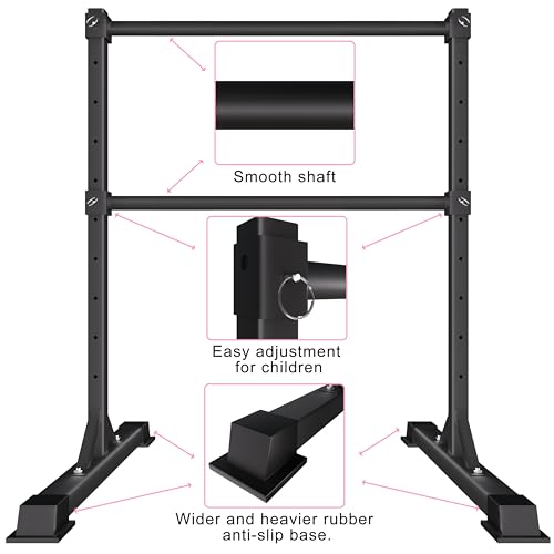 Ballet Barre for Home, Height Adjustable Ballet Bar, Freestanding Portable Ballet Barre, 4 Non-slip Bases Stable Dance Bar, Heavy Duty Metal Durable Ballet Equipment for Kids and Adult Commons - Thumbnail 5