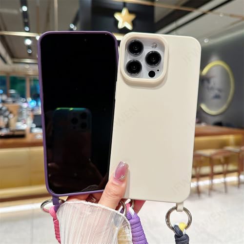 Étui de téléphone avec cordon iPhone XS Max collier rose TPU - 3