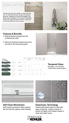 Kohler K-707510-L-Abz Revel Shower Door, 70 X 31-1/8 X 36, Anodized Dark Bronze #TOP4