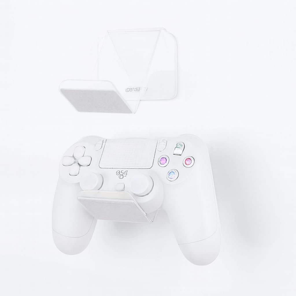 Parikshit Sublimation acrylric Video Game Console Controller Holder Stand Organizer Finger Game Accessories Wall Mounted Stand (Milky White, Hook Style Game PAD Design)-image-10