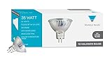 T10197-10 (10 pcs) 35-Watt MR16 With UV Front Glass 35W 12V Halogen Flood Reflector Light Bulbs