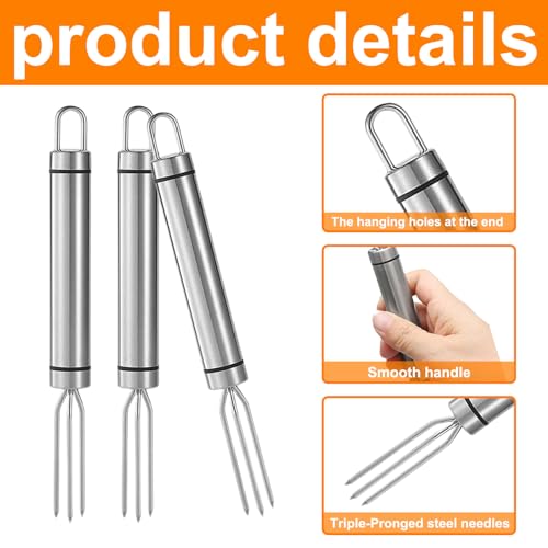 4 Pcs Corn On The Cob Skewers, Corn Cob Holders, Stainless Steel, Hanging, Reusable, Functional Kitchen Tool for Daily Dining, Picnics, Barbecues, Parties - Image 3