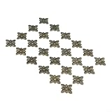 24 espaciadores decorativos de hierro con acabado de bronce para madera para montaje de caja de joyería y personalización de cajas de manualidades