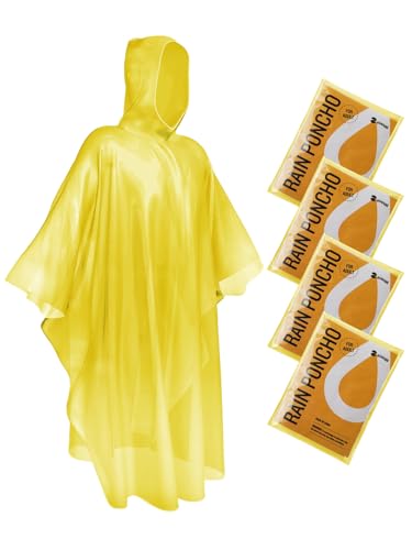 Image of SaphiRose Disposable Rain Ponchos Emergency Clear Poncho