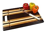 Manhattan Series Large Cutting Board with Handle - Walnut, Cherry & Maple