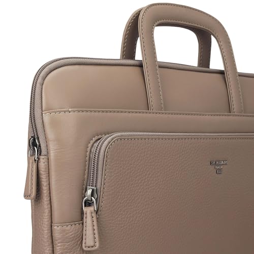 Image of Da Milano Leather Laptop Bag for Men & Women | Laptop Messenger Bag | Fits Up To 14 inch Laptop | Ideal for Office Purpose
