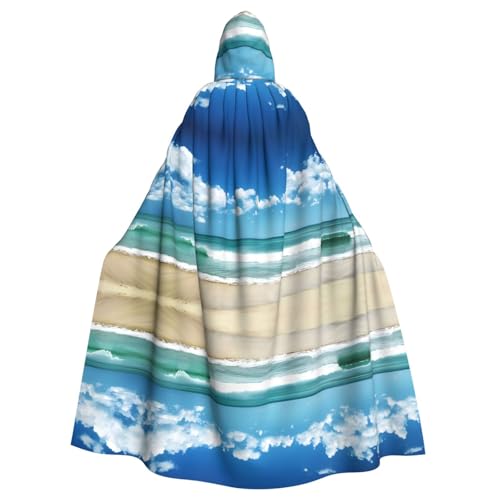 Capa con capucha de nubes para disfraces cómodos de adultos sin cremallera