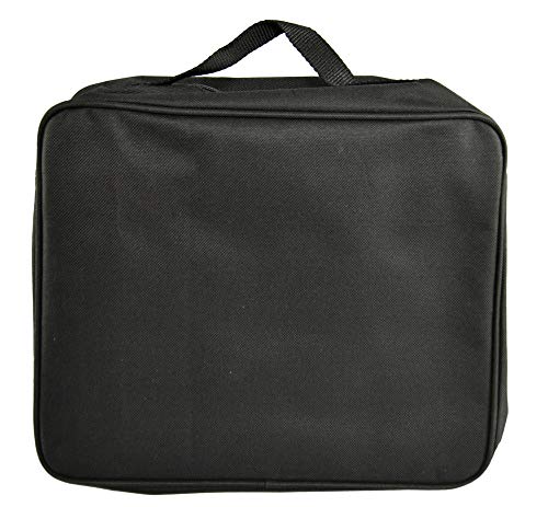 HOME-X Pill Organizer Bag with Handle, Medicine Organizer, Zippered Pill Case for Medicine Storage and Organizing Bottles, 11" L x 9" W x 4 ½ " H, Black - Thumbnail 3