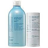 Hey Humans Coconut Mint Natural Deodorant & Body Wash for Women | Aluminum Free Travel Size Deodorant & Dry Skin Body Wash | Shea Butter & Jojoba Oil | Clean & Vegan Dorm Room Essential Gift Set