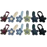 UaiUya 12pcs Hair Ties Bracelets Beautiful Flower Design, Elastic Ties Perfect for Girls and Women w