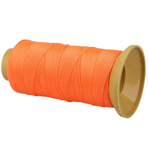 Skręcony nylonowy sznurek sznurek do ogrodnictwa, znakowania, projektów DIY, rękodzieła, muru, pomarańczowy, 1 mm