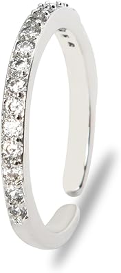 Sisadodo Stackable Eternity Rings for Women Lady Girlfriend Ring for Women Wedding Engagement Band Ring Simple Adjustable Band