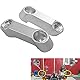 ANCLLO Riser Extender Adapter für Motorrad Spiegelhalterung, 10mm oder 8mm Adapter Kit für Riser Montage Adapter Für CB400 VTEC CB1300 CB1100 CB500F CB600F - Silber