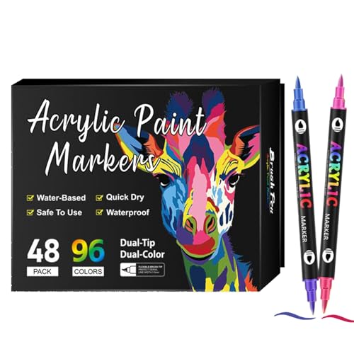 Marcadores permanentes de pintura acrílica con tinta impermeable para tela y roca