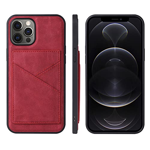 Couverture arrière de téléphone iPhone 11 cuir mat rouge