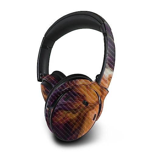 Image of MightySkins Carbon Fiber Skin Compatible with Bose QuietComfort 45 Headphones Swirl Galaxy | Protective, Durable Textured Carbon Fiber Finish | Easy to Apply | Made in The USA