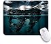 Produktbild Gaming Mouse Pad Rutschfeste Gummibasis, Magical Dinosaur Skull Blue Island Dekoration, für Computer Laptop Office Desk
