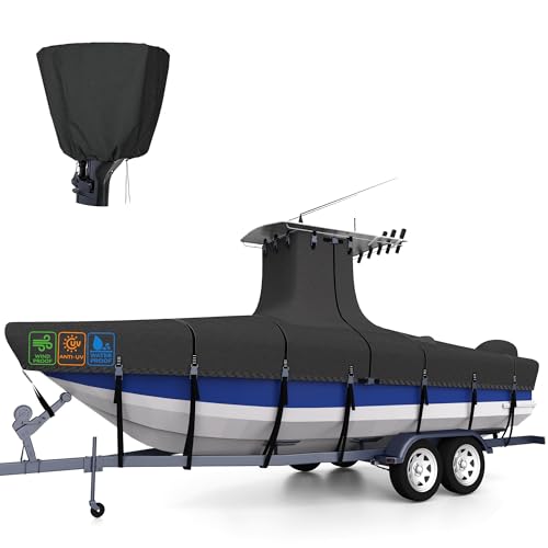 1200D 5-Ply T-Top Boat Cover for 20-22ft Center Console