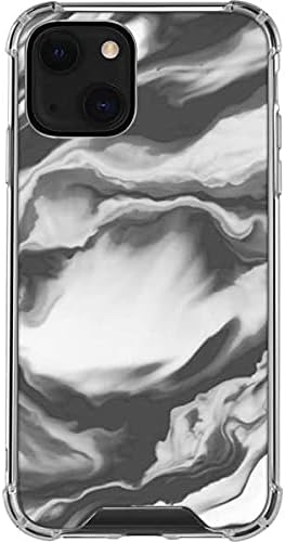 Skinit Clear Phone Case Compatible with iPhone 13 Mini - Grey Marble Ink Design