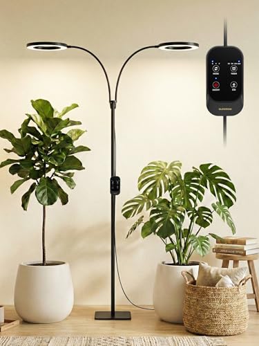 GLOWRIUM 48W Dual-Head Grow Light with Timer