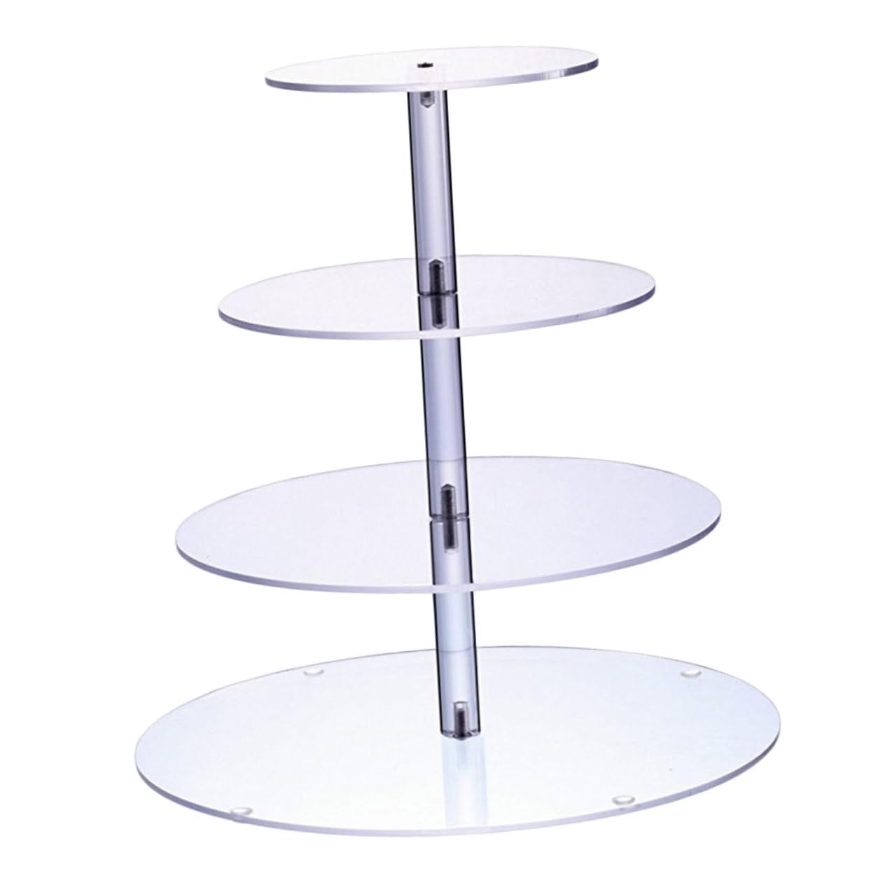 HOLIDYOYO 1pc Cake Stand Cupcake Tower Stand Dessert Display Stand Fruit Platter Tiered Serving Tray Platters Dessert Tower Cupcake Display Stand 4 Tier Serving Tray Stand Fruitcakes Acrylic