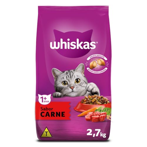 WHISKAS Ração Carne Gatos Adultos 2,7 kg
