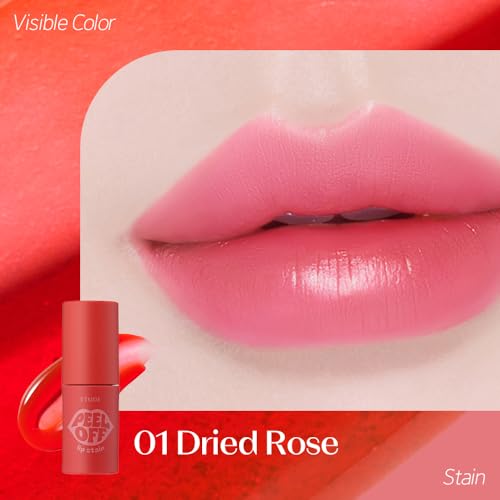 Image of ETUDE Dear Darling Peel Off Lip Stain (Dried Rose) - Teen girl gifts, Hydrating Hydrogel Tint, Fruity scent, Long Lasting & Waterproof, High Pigment, Easy Peel Off, All‑Day Color Lip Tattoo