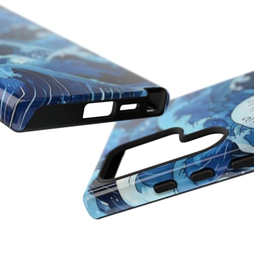 Coque rigide Samsung S24 Ultra vagues de l'océan dessinées main - 3