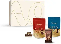 Presente Namaorados Chocolate Kopenhagen Keep Kop Flocos de Arroz, Keep Kop Nano Lajotinha e Brownie