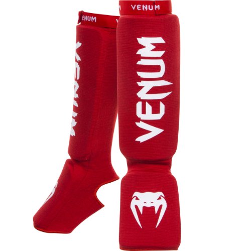 Venum Kontact, Parastinco E Guardia del Collo di Piede Unisex, Rosso, Taglia Unica