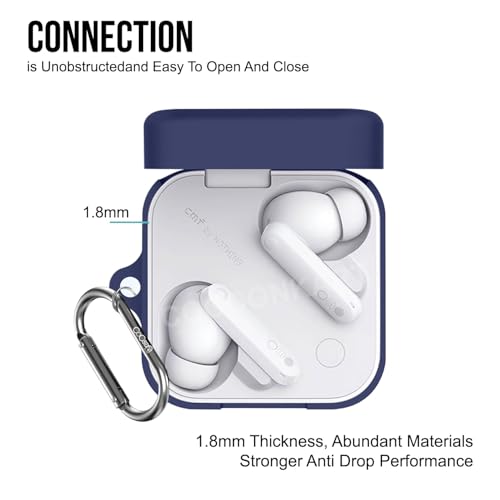 Image of Soft Silicone Case Cover for CMF by Nothing Buds Pro 2 | Buds 2 | Buds 2 Plus (Blue)