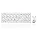 Perixx PERIDUO-303 Set tastiera e mouse , connettore USB, 7 tasti multimediali, bianco, QWERTY italiano