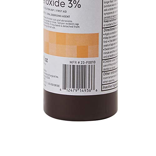 McKesson Hydrogen Peroxide 3%, 4 oz [Pack of 1] Topical Solution USP, First Aid Antiseptic, Oral Debriding Agent - image 8