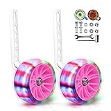 【VERDICKTES STUETZRAD】 Die Stützräder Kinderfahrrad bestehen aus hochwertigem PU und Kunststoff mit einer zusätzlichen Dicke, die rutschfest und verschleißfest ist. Um eine sicherere Lernbedingung zu gewährleisten, sind die Stützräder 12/14/16/18/20 Zoll deutlich dicker als die gewöhnliche Ausführung ausgeführt. Der Durchmesser der Fahrradtrainingsräder beträgt 12 cm bei einer Dicke von 5 cm.