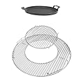GasSaf 7421 Gourmet BBQ System Griddle for Weber 8835 Grates, Replacement Parts for Weber 22.5 inch Charcoal Grills, Kettle, Performer, Master-Touch and Others