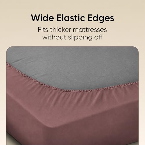 Image of Frido Bamboo Waterproof Mattress Protector for King Beds (72 x 72 Inch), Soft Bamboo Terry Comfort, Cooling Breathable & Noiseless Mattress Cover, Fit for Mattresses Up to 10 Inches (Rust Brown)