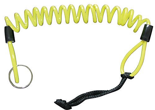 URBAN 1.2M4 Cable Recordatorio Enrollado con Anilla para Freno, Más Adaptable, Reminder Universal para Candado Moto Disco Casco Scooter Bicicleta Patinete, Amarillo