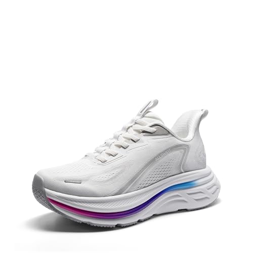 Women's Slip On Walking Shoes Hands-Free Cushion Running Tennis Shoes Non-Slip Comfortable Workout Gym Sports Athletic Fashion Sneakers 7 White