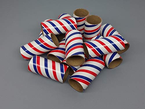 20 FIREWORKS PYRO Red/White/Blue Cardboard Tubes 1-1/4" x 3" x 3/32"