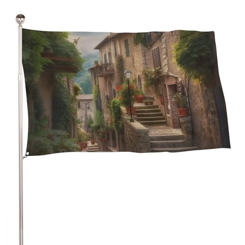 Bannière de décoration de jardin et grand drapeau de bienvenue toscane pour cour de vacances