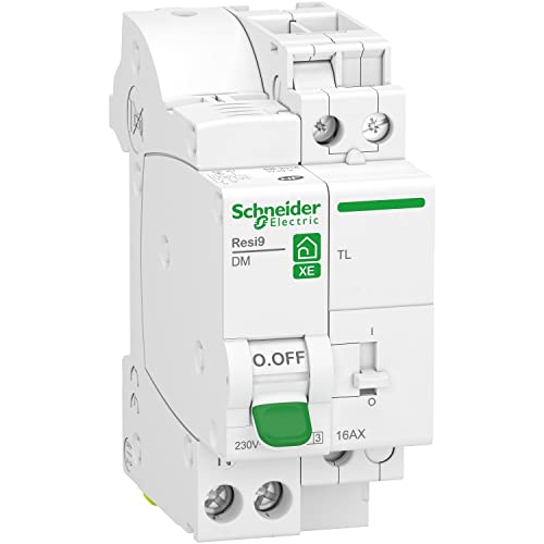 schneider electric resi9 xe combiné disj+télérupteur 1p+n 16a courbe c embrochable r9ecl616