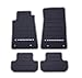 GM Accessories 22766717 Front and Rear All-Weather Floor Mats in Black with Deep Rib and Camaro Logo