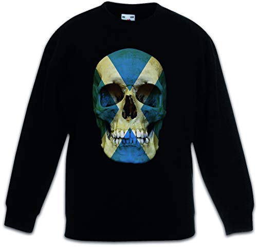 Sweat-shirt Écosse tête de mort pour enfant et ado noir