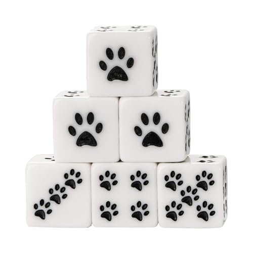 Javoryxh Resinas Patrón De Dibujos Animados 16 Mm Cubos Dados Seis Caras con Juegos Puntos Bloque Cuadrado para Niños Enseñanza Matemáticas Juguete Educativo Juegos rol Juego Bloques