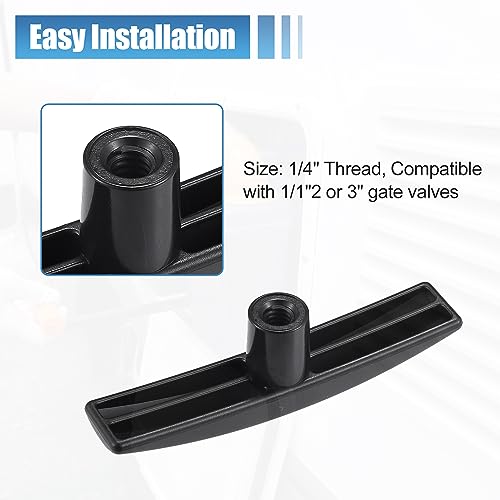Image of uxcell 2 Pcs RV Waste Valves Handles for 1 1 /2 inch and 3 inch Gate Valves Rv Sewer Dump Valve Plastic Handle Replacement
