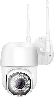 Outdoor Security Camera 1080P 2.4GHz WiFi Wireless Internet Home Security PTZ Wired Camera, 360° View Surveillance IP Camera with Motion Detection, Auto Tracking, Two-Way Audio, IP66 Waterproof